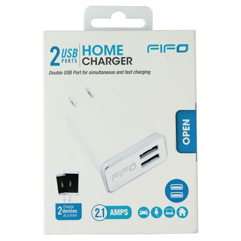 FIFO Dual USB Home Charger (2.1-Amp) Wall Adapter - White - FIFO - Simple Cell Shop, Free shipping from Maryland!