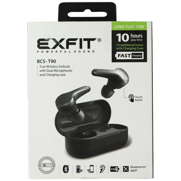 EXFIT True Wireless Earbuds with Dual Mic and Charging Case - Black (BCS-T90) - EXFIT - Simple Cell Shop, Free shipping from Maryland!