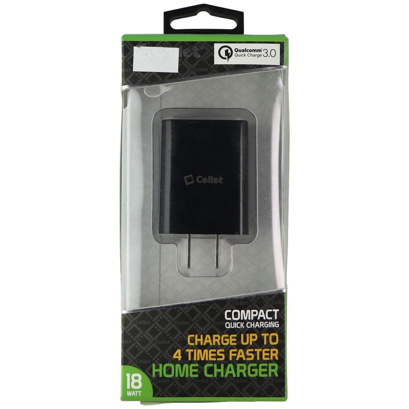 Cellet QC 3.0 Compact Quick Charging Wall Adapter - Black - Cellet - Simple Cell Shop, Free shipping from Maryland!