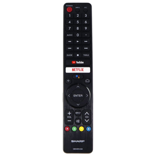 Sharp Remote Control (GB346WJSA) with Netflix for Select Sharp TV - Black