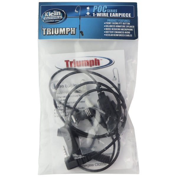 Klein Electronics - Triumph 1-Wire (3.5mm Pin) Push-to-Talk Earpiece - Klein Electronics - Simple Cell Shop, Free shipping from Maryland!