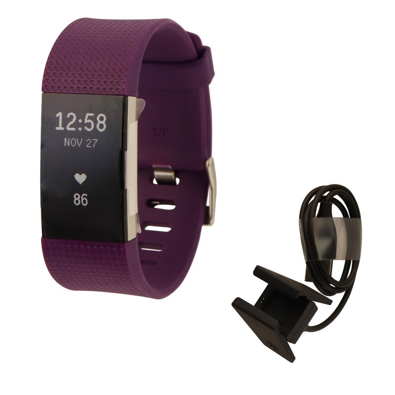 Fitbit Charge 2 Heart Rate + Fitness Wristband Watch, Plum, Small (US Version) - Fitbit - Simple Cell Shop, Free shipping from Maryland!