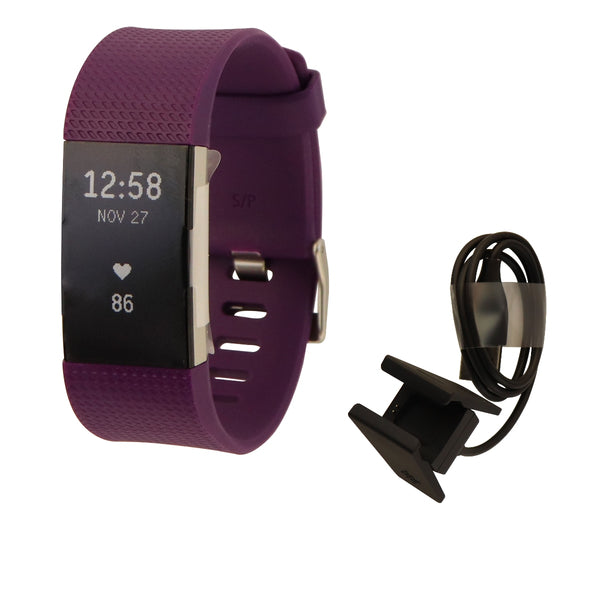 Fitbit Charge 2 Heart Rate + Fitness Wristband Watch, Plum, Large (US Version) - Fitbit - Simple Cell Shop, Free shipping from Maryland!