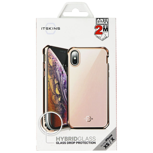 ITSKINS Hybrid Glass Series Case for Apple iPhone Xs / X - Rose Gold - ITSKINS - Simple Cell Shop, Free shipping from Maryland!
