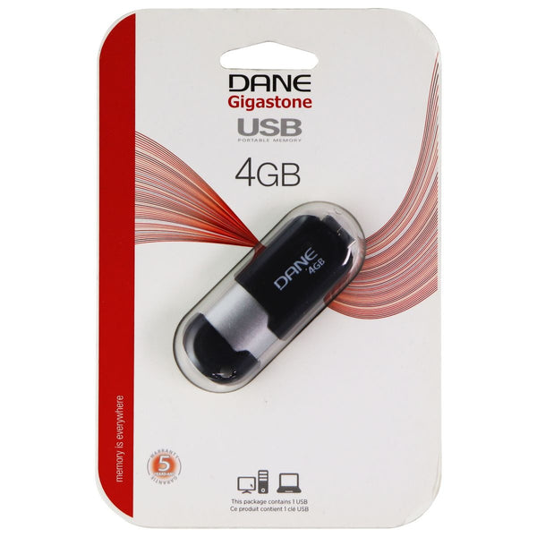Dane Gigastone 4GB USB Flash Drive Portable Memory - Black/Silver - Dane Elec - Simple Cell Shop, Free shipping from Maryland!