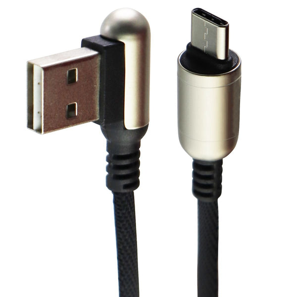 Hoco 4-Ft Braided USB-C to (Right Angle USB-A) Charge/Sync Cable - Gold/Black - Hoco. - Simple Cell Shop, Free shipping from Maryland!
