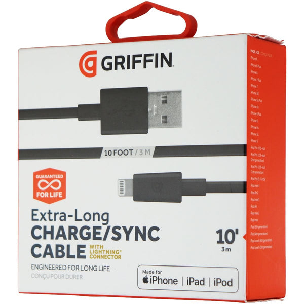 Griffin (GC36633-3) 10ft USB Cable for iPhones - Black - Griffin Technology - Simple Cell Shop, Free shipping from Maryland!