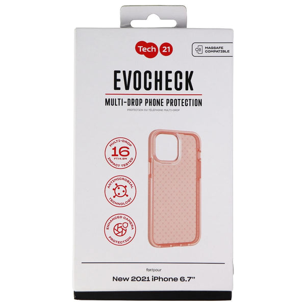 Tech21 Evo Check Flexible Gel Case for Apple iPhone 13 Pro Max - Light Coral - Tech21 - Simple Cell Shop, Free shipping from Maryland!