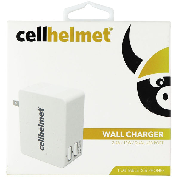 CellHelmet Dual USB 2.0 Wall Charger (12W) for Tablets & Phones - White - CellHelmet - Simple Cell Shop, Free shipping from Maryland!