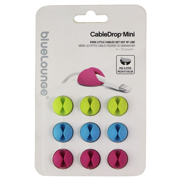 Bluelounge CableDrop Multi-Purpose Cable Clips (9-Pack) - Multicolored - Bluelounge - Simple Cell Shop, Free shipping from Maryland!