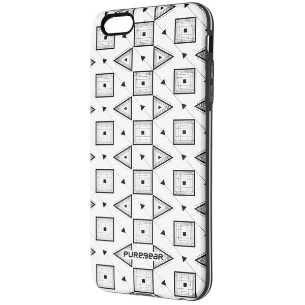 Puregear Motif Series Case for iPhone 6 Plus/6s Plus - White/Black Geo - PureGear - Simple Cell Shop, Free shipping from Maryland!