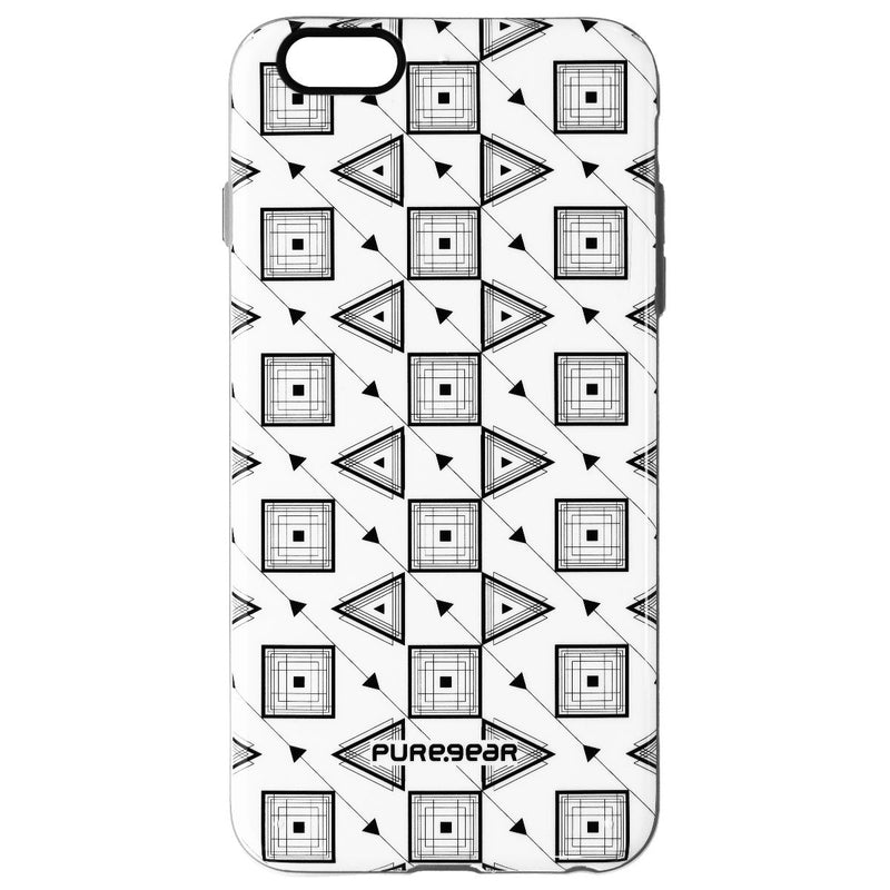 Puregear Motif Series Case for iPhone 6 Plus/6s Plus - White/Black Geo - PureGear - Simple Cell Shop, Free shipping from Maryland!