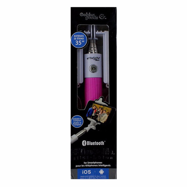Gabba Goods #TheSelfie 35 Bluetooth Selfie Stick for Smartphones - White / Pink - GabbaGoods - Simple Cell Shop, Free shipping from Maryland!