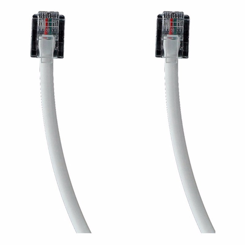 9 FT RJ11 4C Modular Telephone Extension Phone Cord Wire - White/Black - Unbranded - Simple Cell Shop, Free shipping from Maryland!