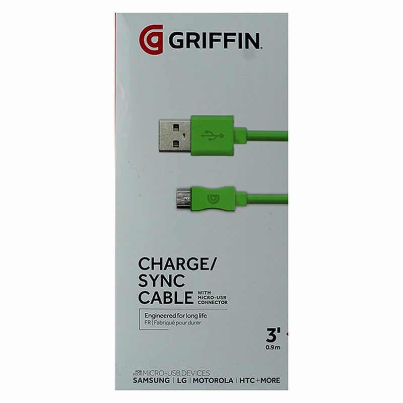 Griffin ( GC40594 ) Charge/Sync Cable for Micro - USB Devices - Neon Green - Griffin - Simple Cell Shop, Free shipping from Maryland!