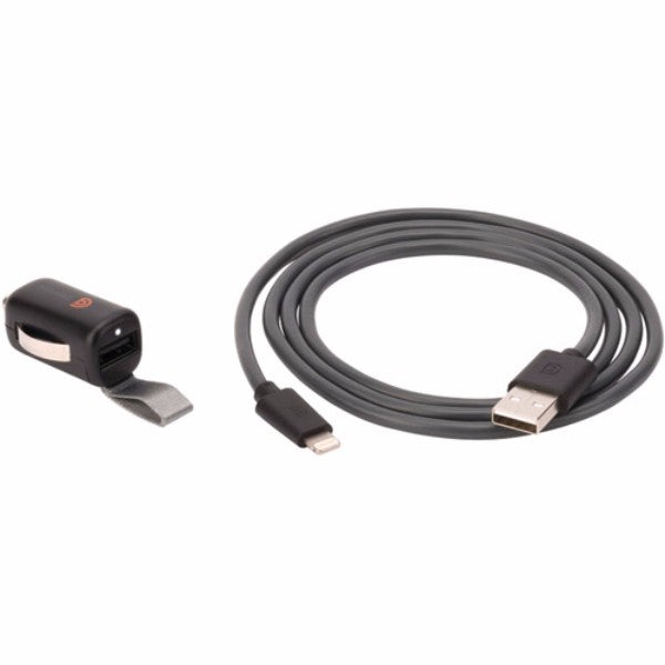 Griffin (GC39940)  2.4A 3ft Car Charger & Cable for iPhones - Gray - Griffin - Simple Cell Shop, Free shipping from Maryland!