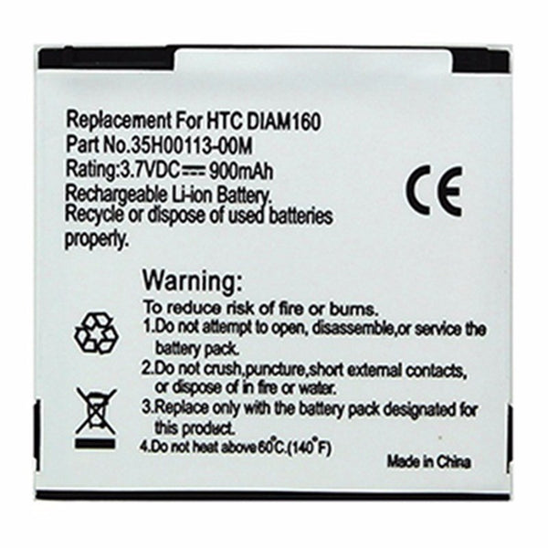 OEM HTC 35H00113-00M 900 mAh Replacement Battery for HTC DIAM160 - HTC - Simple Cell Shop, Free shipping from Maryland!