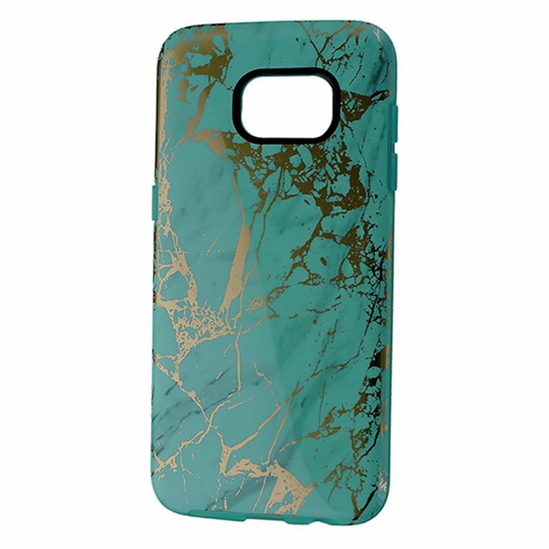 Incipio Design Series Hybrid Case for Samsung Galaxy S7 Edge - Teal/Gold Marble - Incipio - Simple Cell Shop, Free shipping from Maryland!