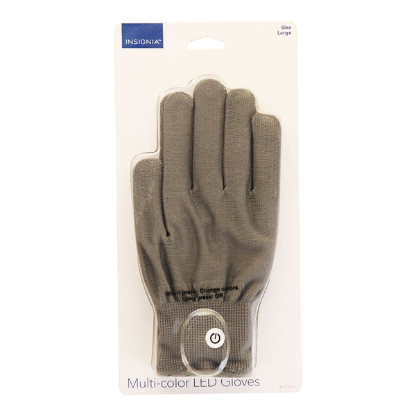 Insignia Multi-color LED Gloves with Lights - Large Size (NS-CFLGL-L) Gray - Insignia - Simple Cell Shop, Free shipping from Maryland!