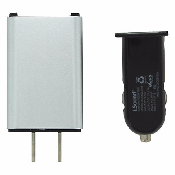 iSound Wall and Car Combo Charger Pro Single USB Adapter - Silver/Black - iSound - Simple Cell Shop, Free shipping from Maryland!