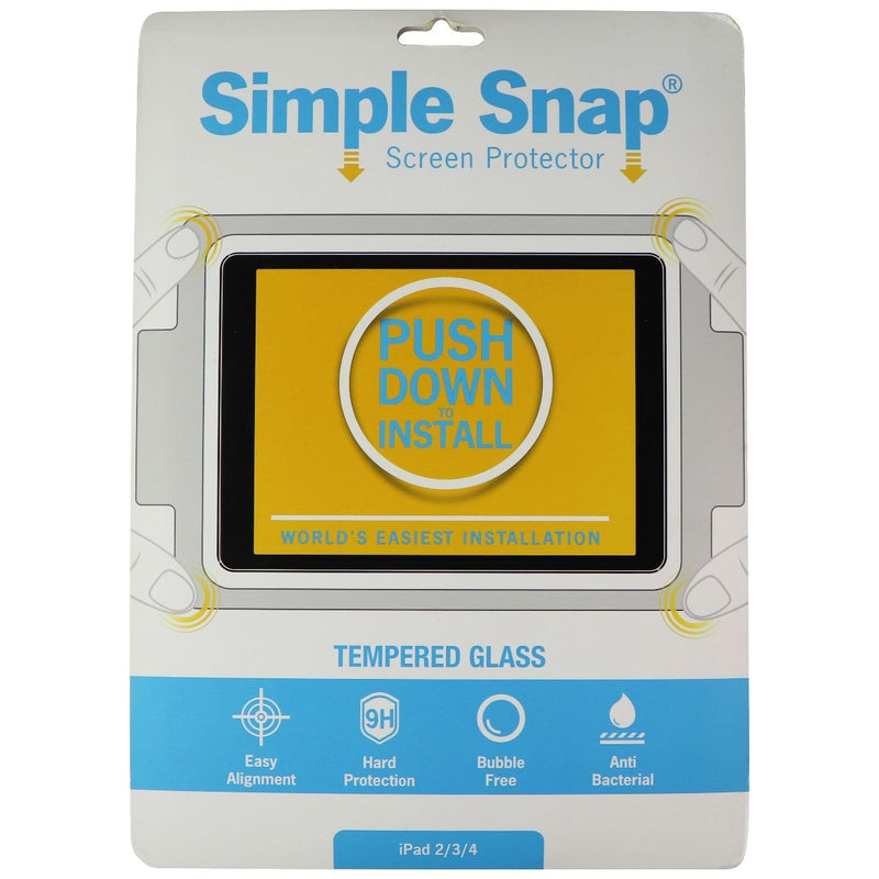 Simple Snap Tempered Glass Screen Protector for Apple iPad 4th/3rd/2nd Gen