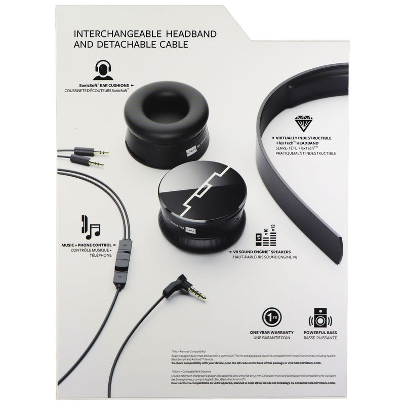 Sol Republic Tracks V8 On-Ear Wired Headphones with In-line Microphone - Black - SOL Republic - Simple Cell Shop, Free shipping from Maryland!