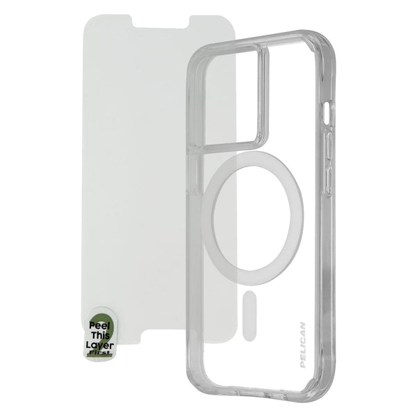Pelican Case with Tempered Glass Screen Protector for iPhone 13 Pro - Clear - Case-Mate - Simple Cell Shop, Free shipping from Maryland!