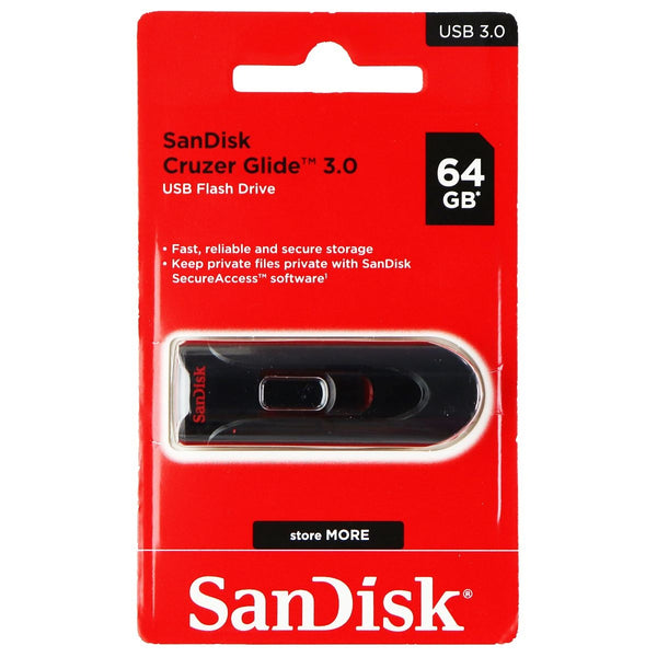 SanDisk Cruzer Glide USB 3.0 Flash Drive (64GB) - Black - SanDisk - Simple Cell Shop, Free shipping from Maryland!