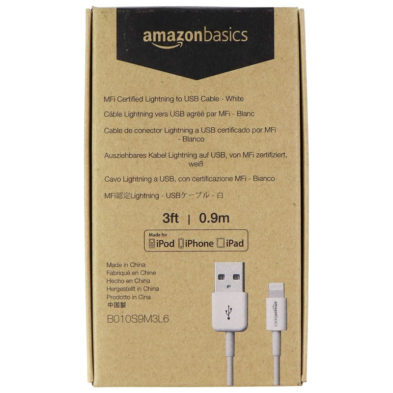Amazon Basics (3ft) MFi Certified USB Cable for iPhone/iPad/iPod - White - AmazonBasics - Simple Cell Shop, Free shipping from Maryland!