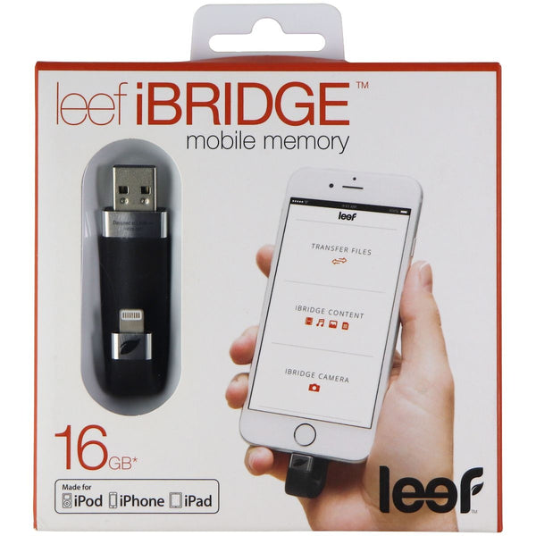 Leef iBridge (16GB) Portable MFi USB Storage for iPhone/iPad/iPod - Black - Leef - Simple Cell Shop, Free shipping from Maryland!