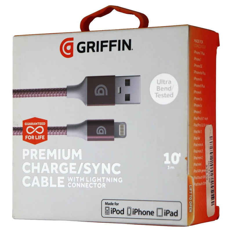 Griffin (10-Ft) Extra-Long Premium Braided USB Cable for iPhones - Rose Gold - Griffin Technology - Simple Cell Shop, Free shipping from Maryland!
