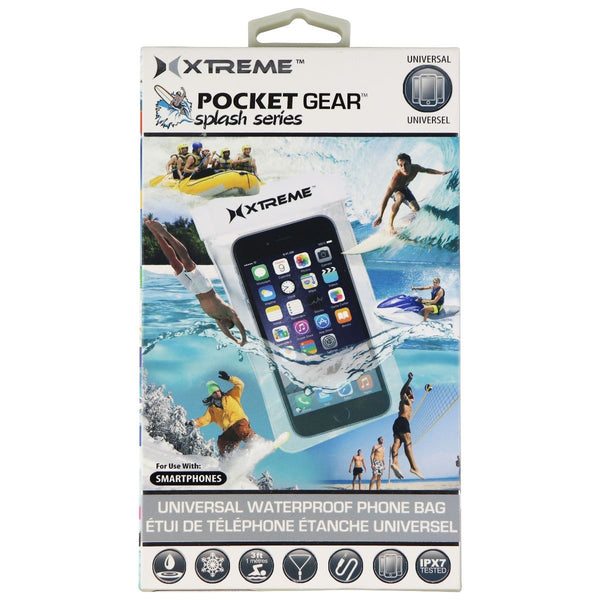 XTREME PocketGear Splash Series Universal Waterproof Phone Bag - White/Clear - Xtreme Cables - Simple Cell Shop, Free shipping from Maryland!