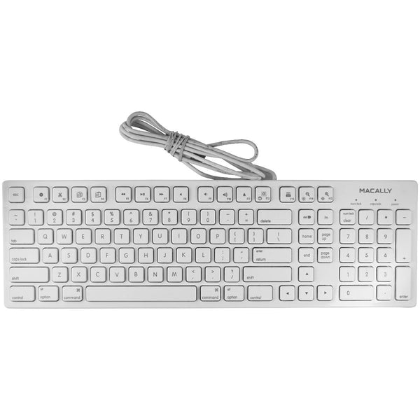 Macally USB Wired Keyboard for Windows PC & More - White (MKEYE 01) - Macally - Simple Cell Shop, Free shipping from Maryland!