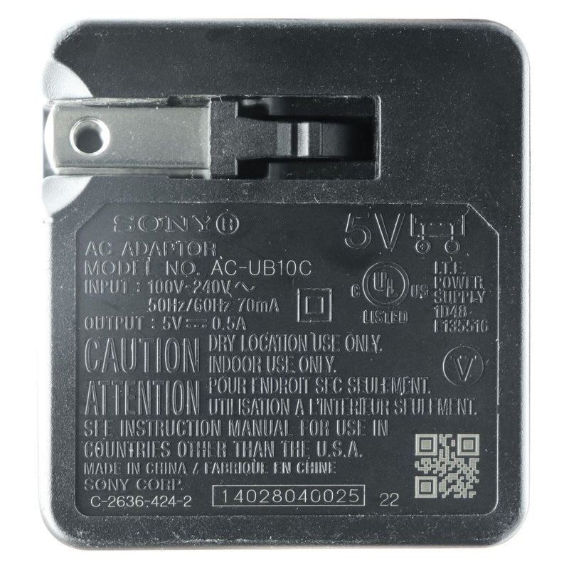 Sony (5V/0.5A) Single Port USB Wall Charger - Black (AC-UB10C) - Sony - Simple Cell Shop, Free shipping from Maryland!