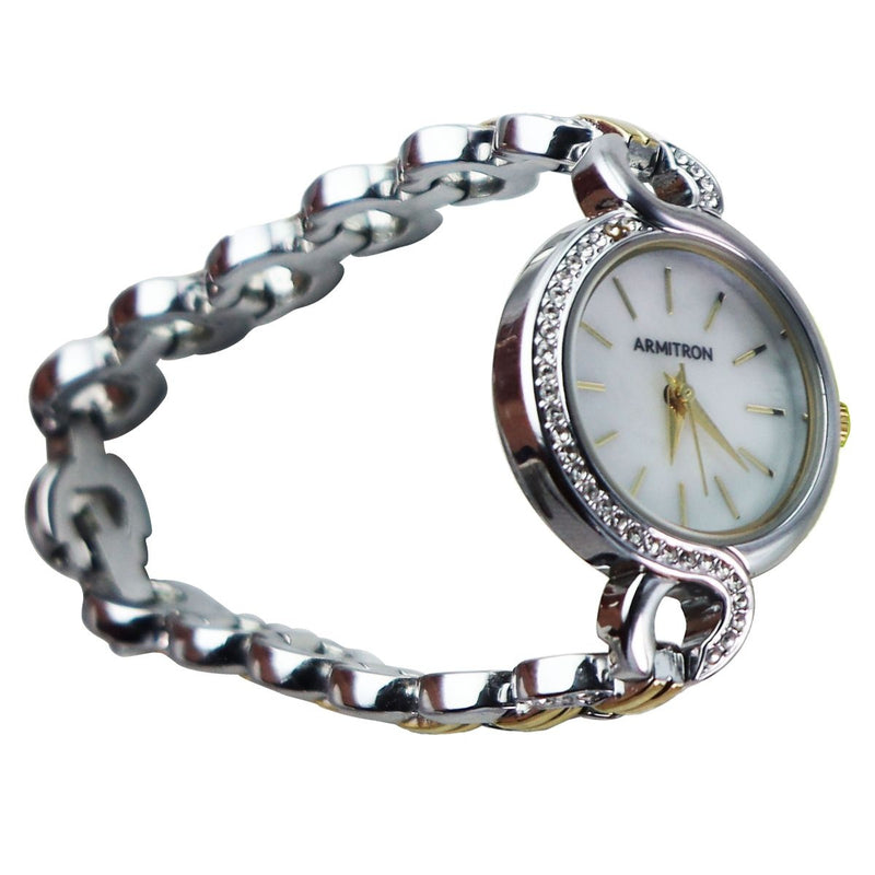 Armitron Womens Crystal Two Tone Stainless Steel Watch Bracelet - Steel/Gold - Armitron - Simple Cell Shop, Free shipping from Maryland!