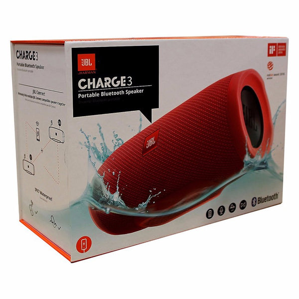 JBL Charge 3 Waterproof Portable Bluetooth Speaker - Red - JBL - Simple Cell Shop, Free shipping from Maryland!