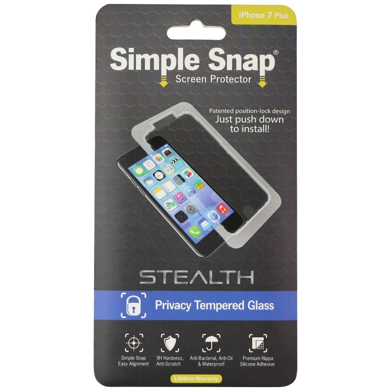 Simple Snap Stealth Screen Protector for Apple iPhone 7 Plus - Black - Simple Snap - Simple Cell Shop, Free shipping from Maryland!