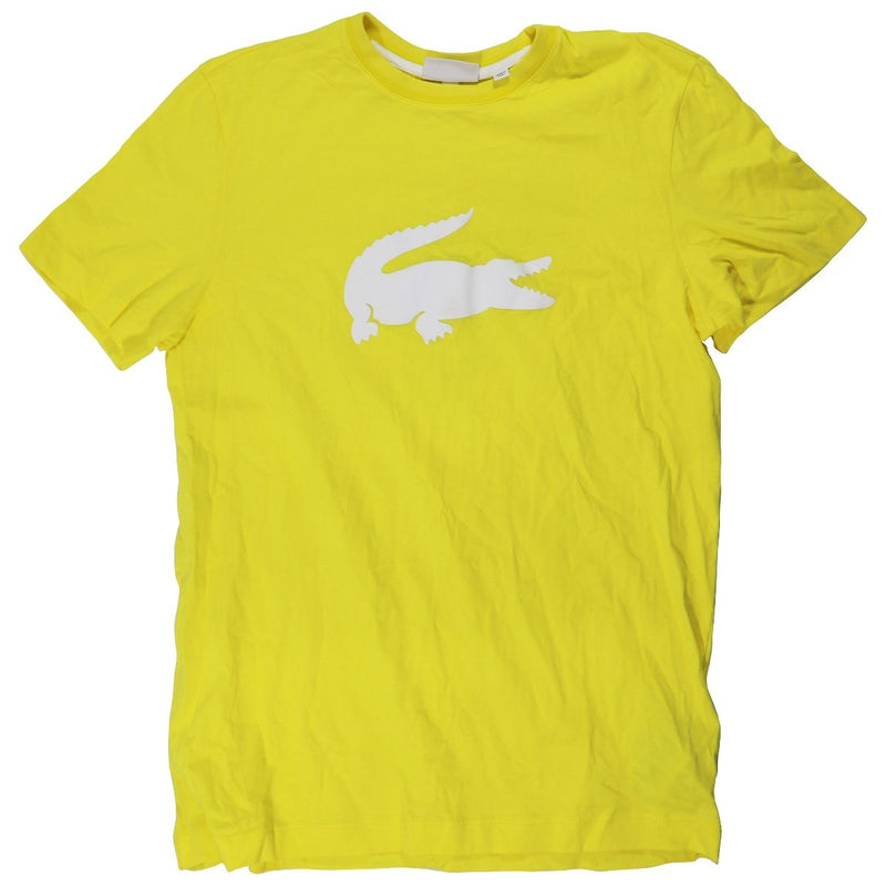Lacoste Short Sleeve Logo Tee for Men - Yellow (Size M)