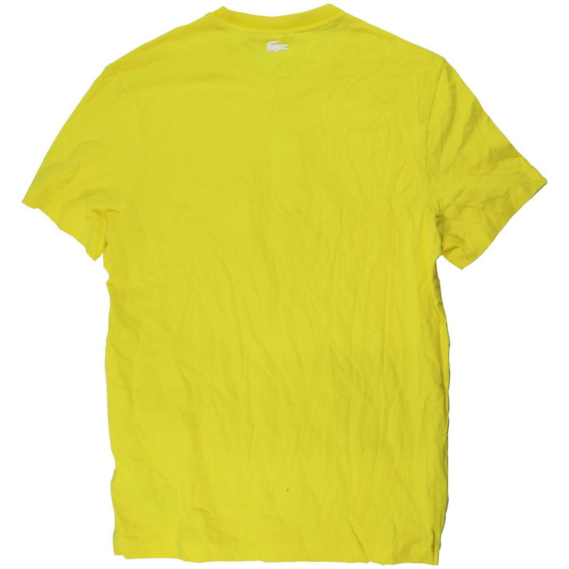 Lacoste Short Sleeve Logo Tee for Men - Yellow (Size M)