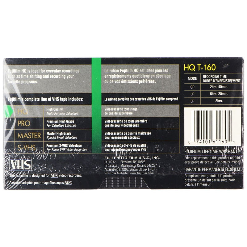 Fujifilm HQ160 Standard Grade VHS Video Tape (Up to 8 Hours) - Fujifilm - Simple Cell Shop, Free shipping from Maryland!