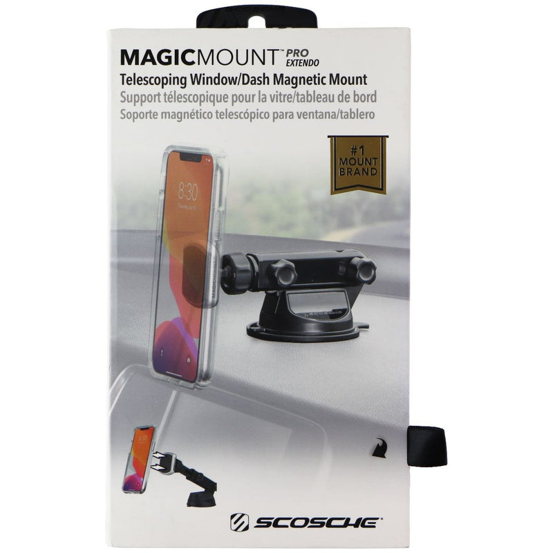 Scosche MagicMount Pro Extendo Magnetic Mount for Phones for Car - Black/Silver