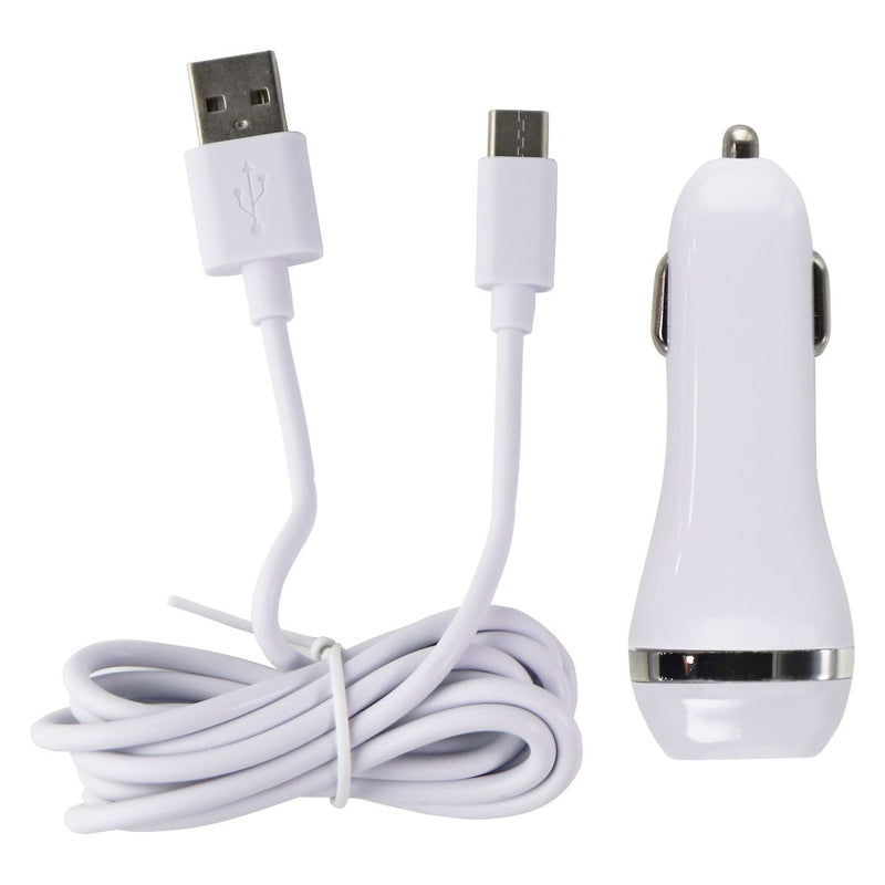 NEM 2 in 1 USB Car Adapter & 5ft USB-C to USB-A Cable for USB-C Devices - White - NEM - Simple Cell Shop, Free shipping from Maryland!