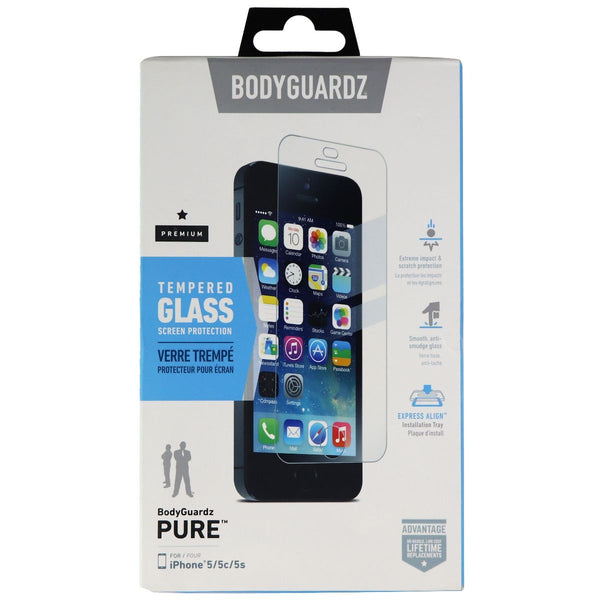 BodyGuardz Pure Series Tempered Glass for Apple iPhone 5s/5c/5 (1st Gen) - Clear - BODYGUARDZ - Simple Cell Shop, Free shipping from Maryland!