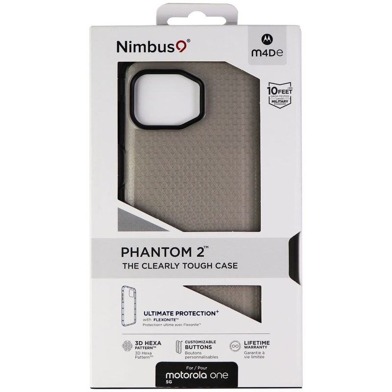 Nimbus9 Phantom 2 Series Flexible Gel Case for Motorola One 5G - Carbon