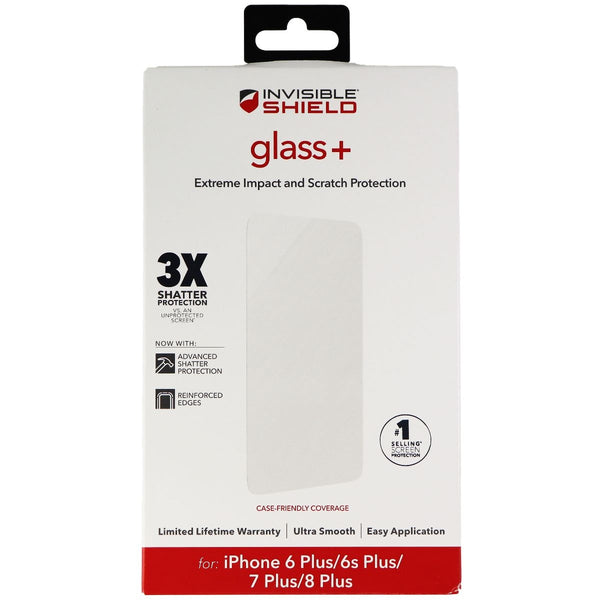 ZAGG InvisibleShield (Glass+) Protector for iPhone 8 Plus/7 Plus/6s Plus - Clear - Zagg - Simple Cell Shop, Free shipping from Maryland!