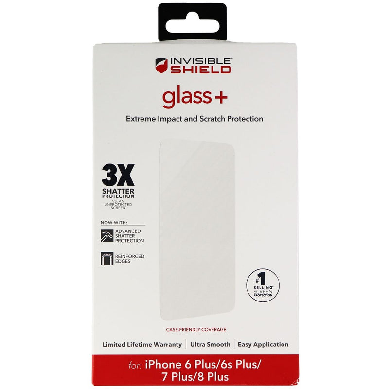 ZAGG InvisibleShield (Glass+) Protector for iPhone 8 Plus/7 Plus/6s Plus - Clear - Zagg - Simple Cell Shop, Free shipping from Maryland!