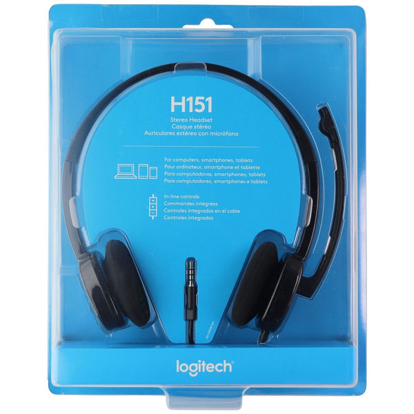 Logitech H151 3.5mm Analog Stereo Headset with Boom Microphone - Black - Logitech - Simple Cell Shop, Free shipping from Maryland!