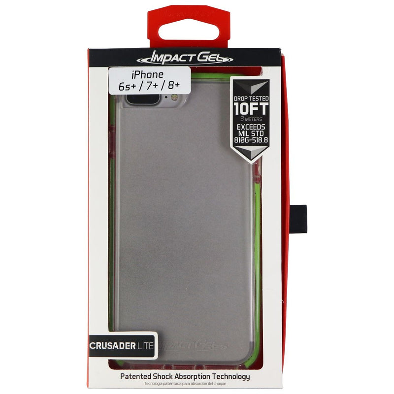 Impact Gel Crusader Lite Case for iPhone 8 Plus/7 Plus/6s Plus - Clear/Green - Impact Gel - Simple Cell Shop, Free shipping from Maryland!