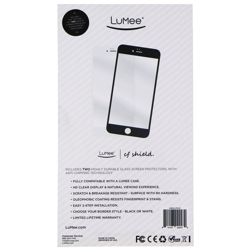 Lumee Glass Screen Protector (2 Pack) for Apple iPhone 6s / 6 - Black / White - LuMee - Simple Cell Shop, Free shipping from Maryland!
