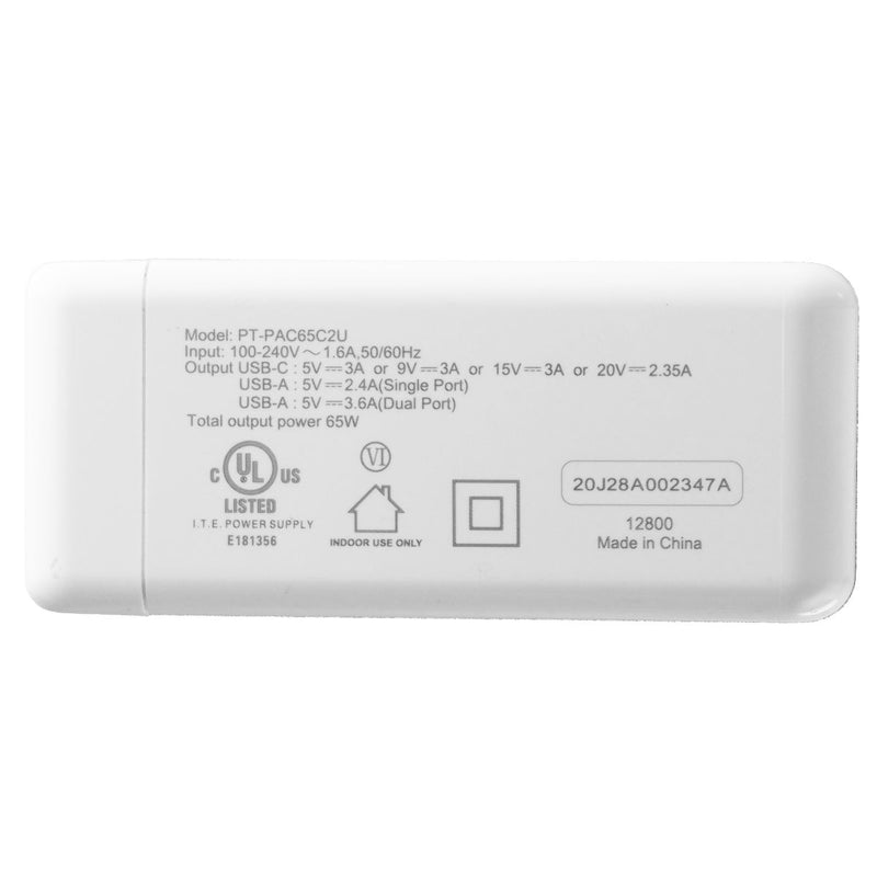Platinum (65W) Dual USB + 47W USB-C Wall Charger - White (PT-PAC65C2U) - Platinum - Simple Cell Shop, Free shipping from Maryland!